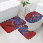 Newcastle Knights Rugby Bathroom Set Fierce Mascot Geometric Tribal Art