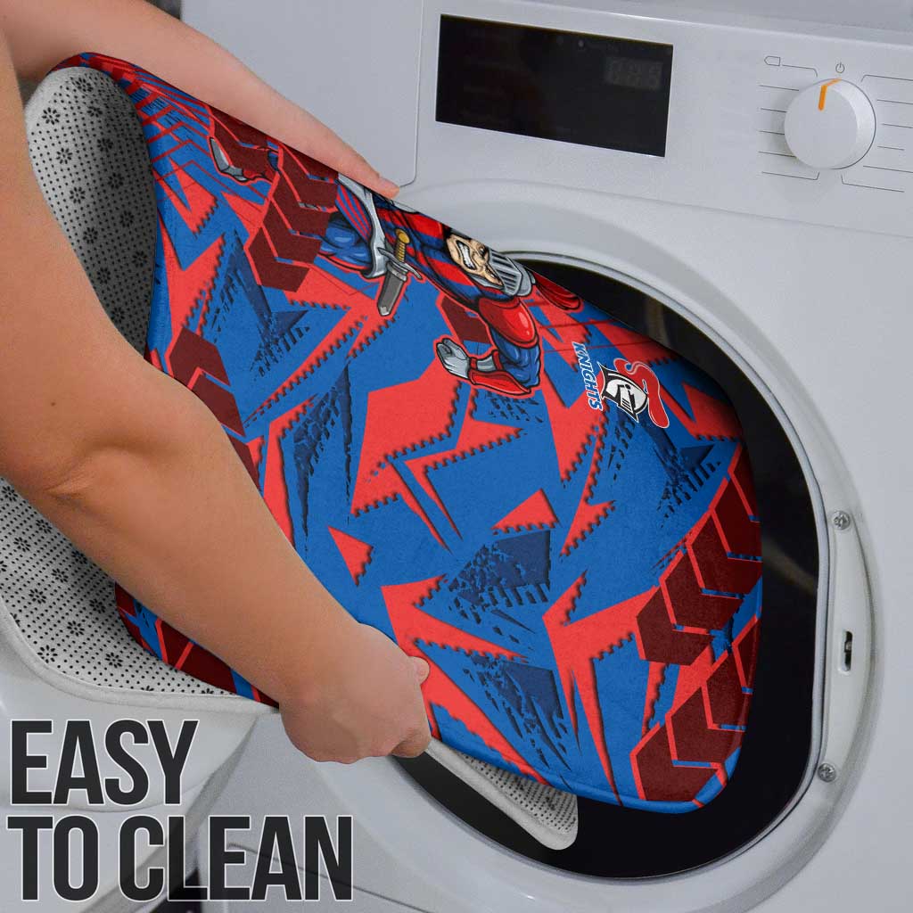 Newcastle Knights Rugby Bathroom Set Fierce Mascot Geometric Tribal Art
