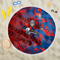 Newcastle Knights Rugby Beach Blanket Fierce Mascot Geometric Tribal Art