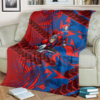Newcastle Knights Rugby Blanket Fierce Mascot Geometric Tribal Art