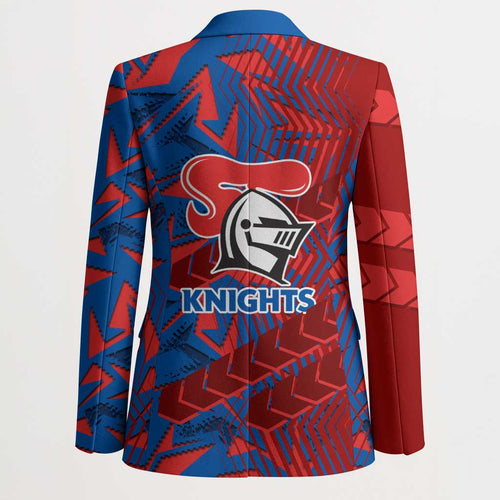 Newcastle Knights Rugby Blazer Fierce Mascot Geometric Tribal Art