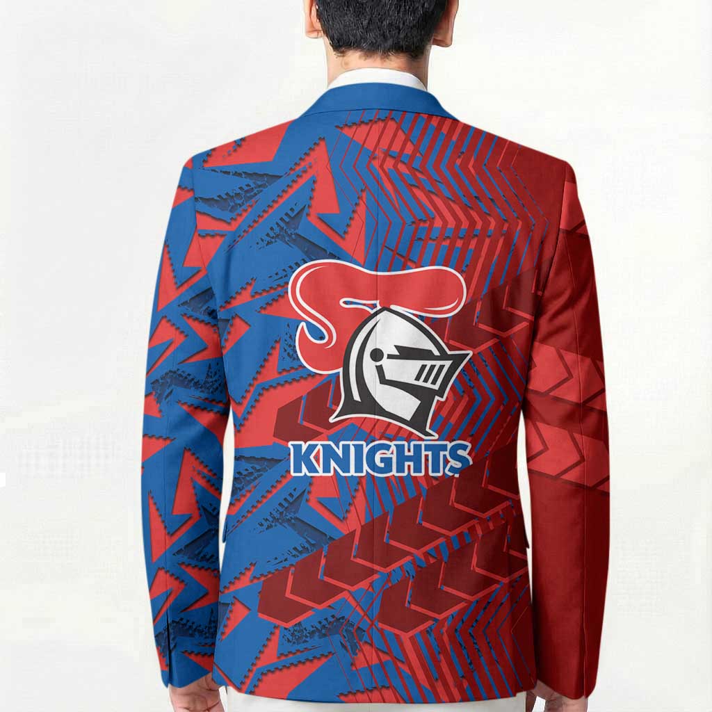 Newcastle Knights Rugby Blazer Fierce Mascot Geometric Tribal Art