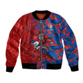 Newcastle Knights Rugby Bomber Jacket Fierce Mascot Geometric Tribal Art