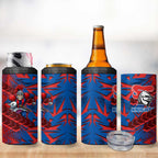 Newcastle Knights Rugby 4 in 1 Can Cooler Tumbler Fierce Mascot Geometric Tribal Art