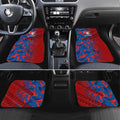 Newcastle Knights Rugby Car Mats Fierce Mascot Geometric Tribal Art