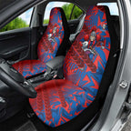 Newcastle Knights Rugby Car Seat Cover Fierce Mascot Geometric Tribal Art