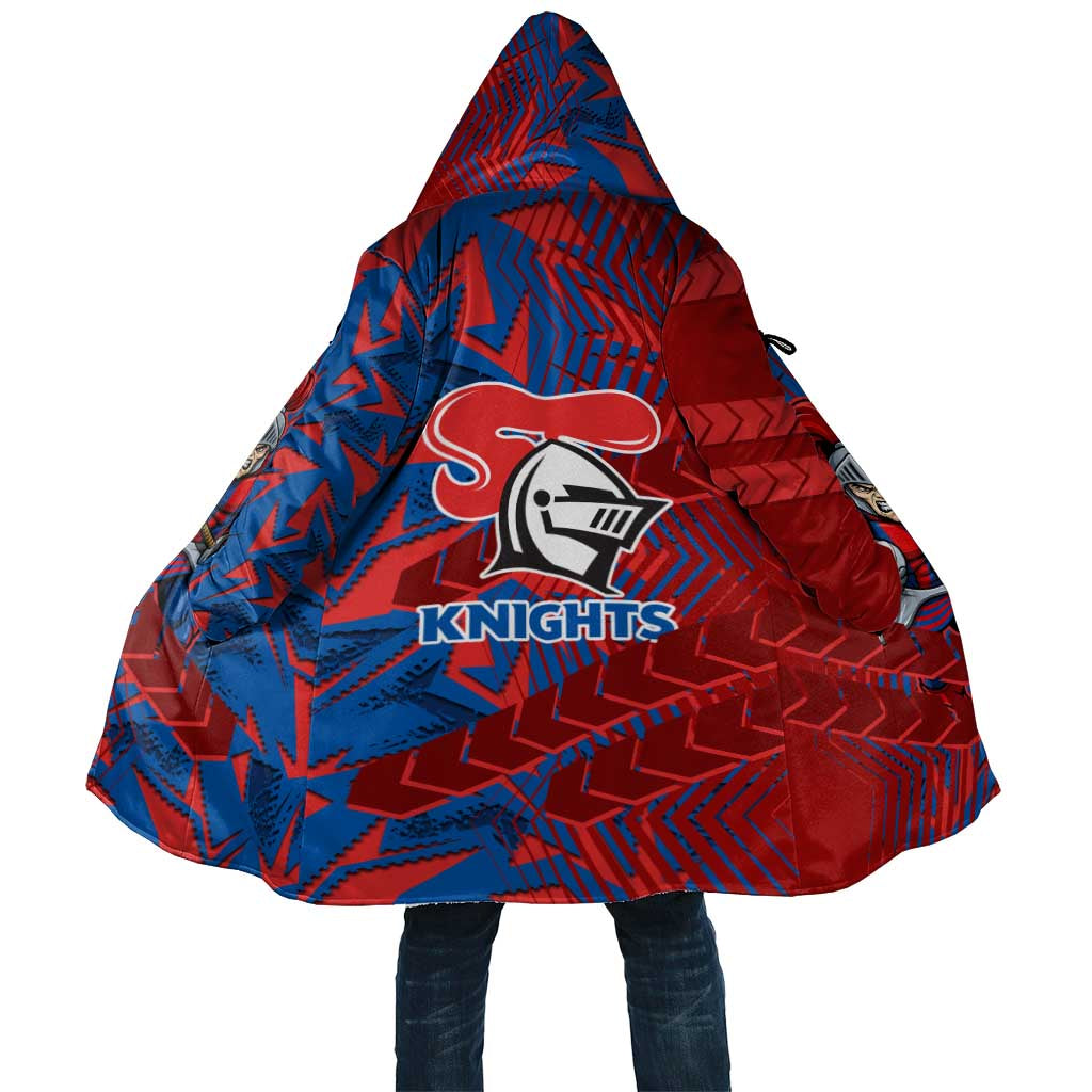 Newcastle Knights Rugby Cloak Fierce Mascot Geometric Tribal Art
