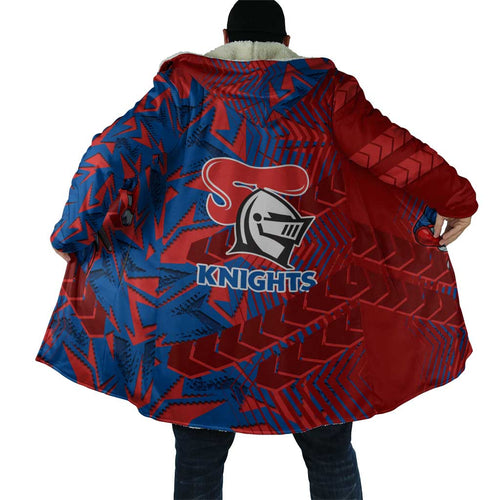 Newcastle Knights Rugby Cloak Fierce Mascot Geometric Tribal Art
