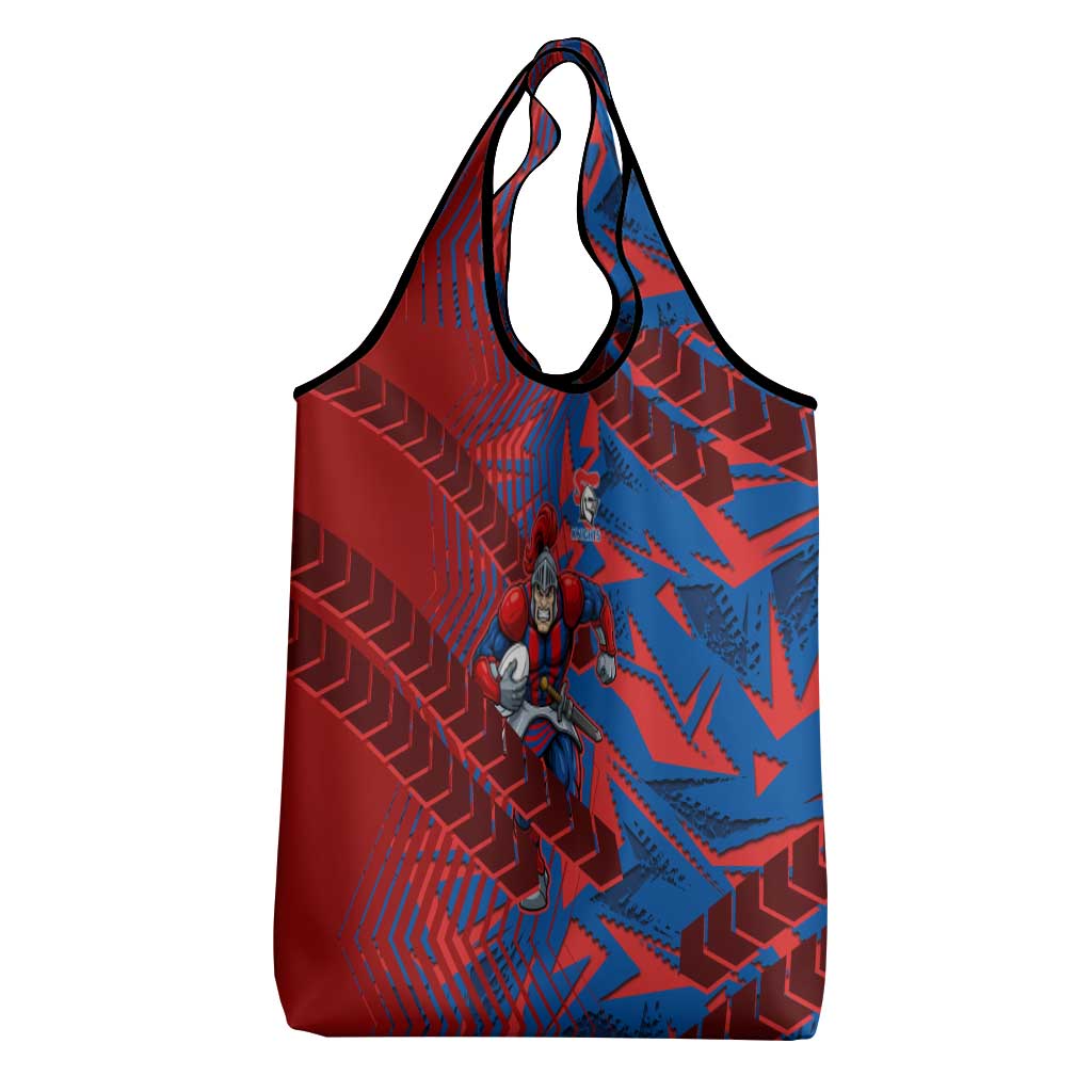 Newcastle Knights Rugby Grocery Bag Fierce Mascot Geometric Tribal Art