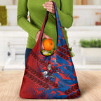 Newcastle Knights Rugby Grocery Bag Fierce Mascot Geometric Tribal Art