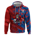 Newcastle Knights Rugby Hoodie Fierce Mascot Geometric Tribal Art