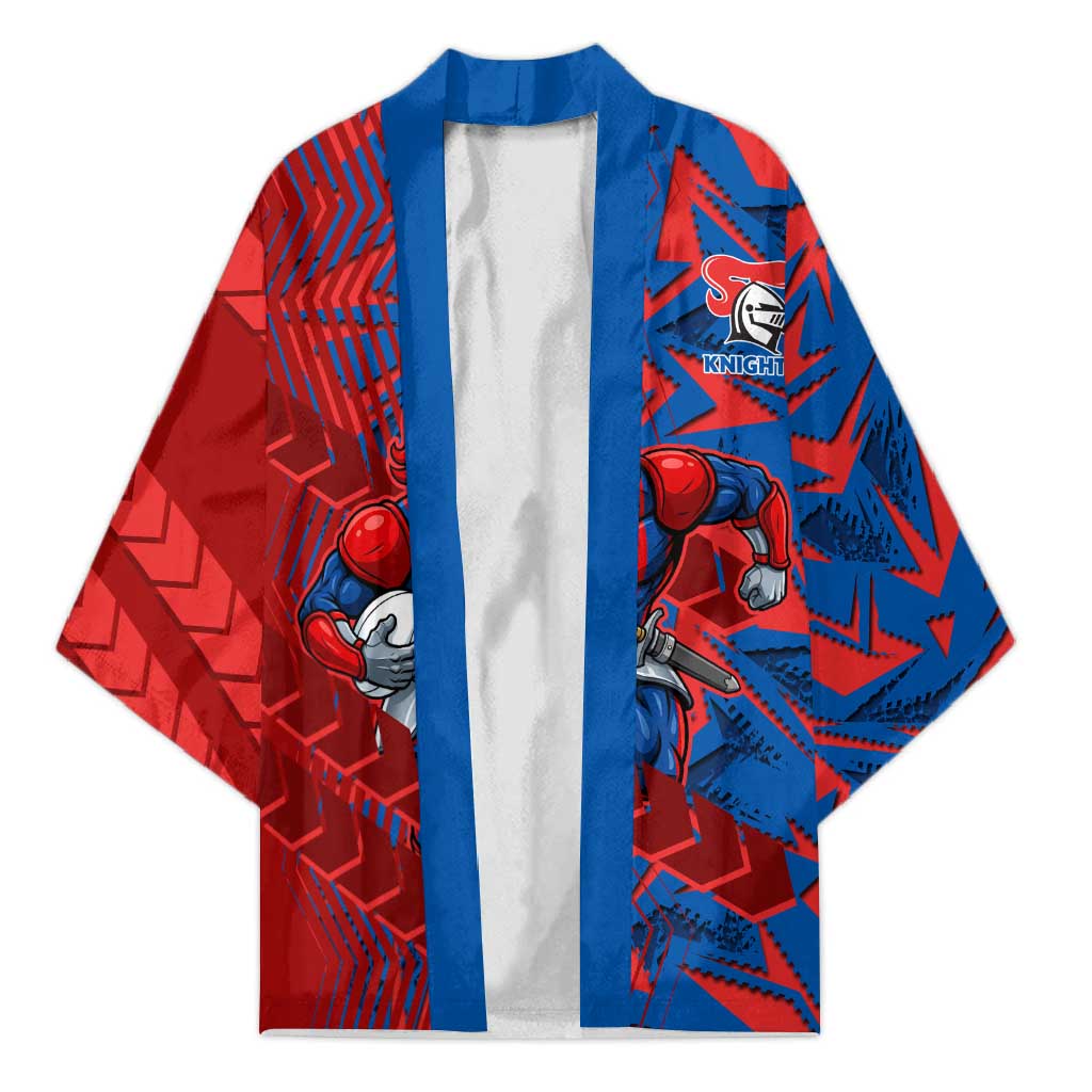 Newcastle Knights Rugby Kimono Fierce Mascot Geometric Tribal Art