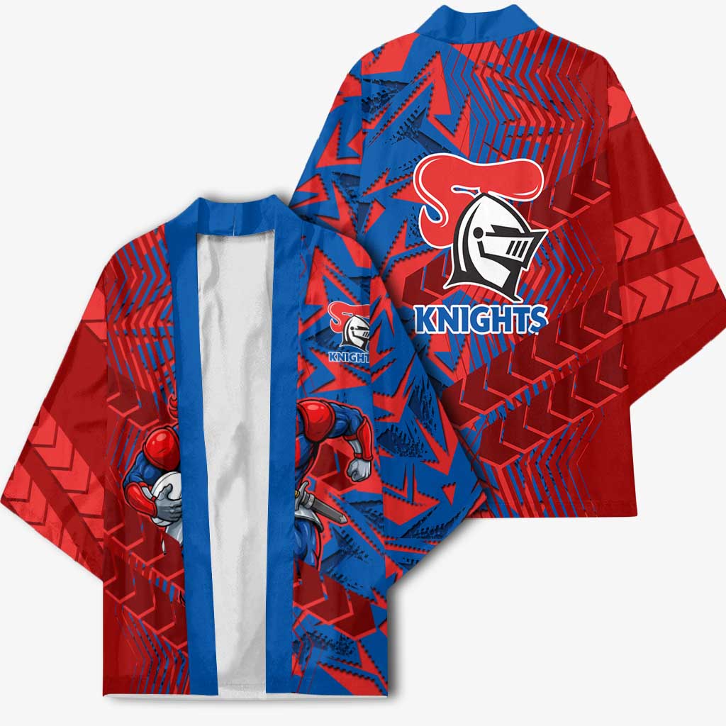 Newcastle Knights Rugby Kimono Fierce Mascot Geometric Tribal Art