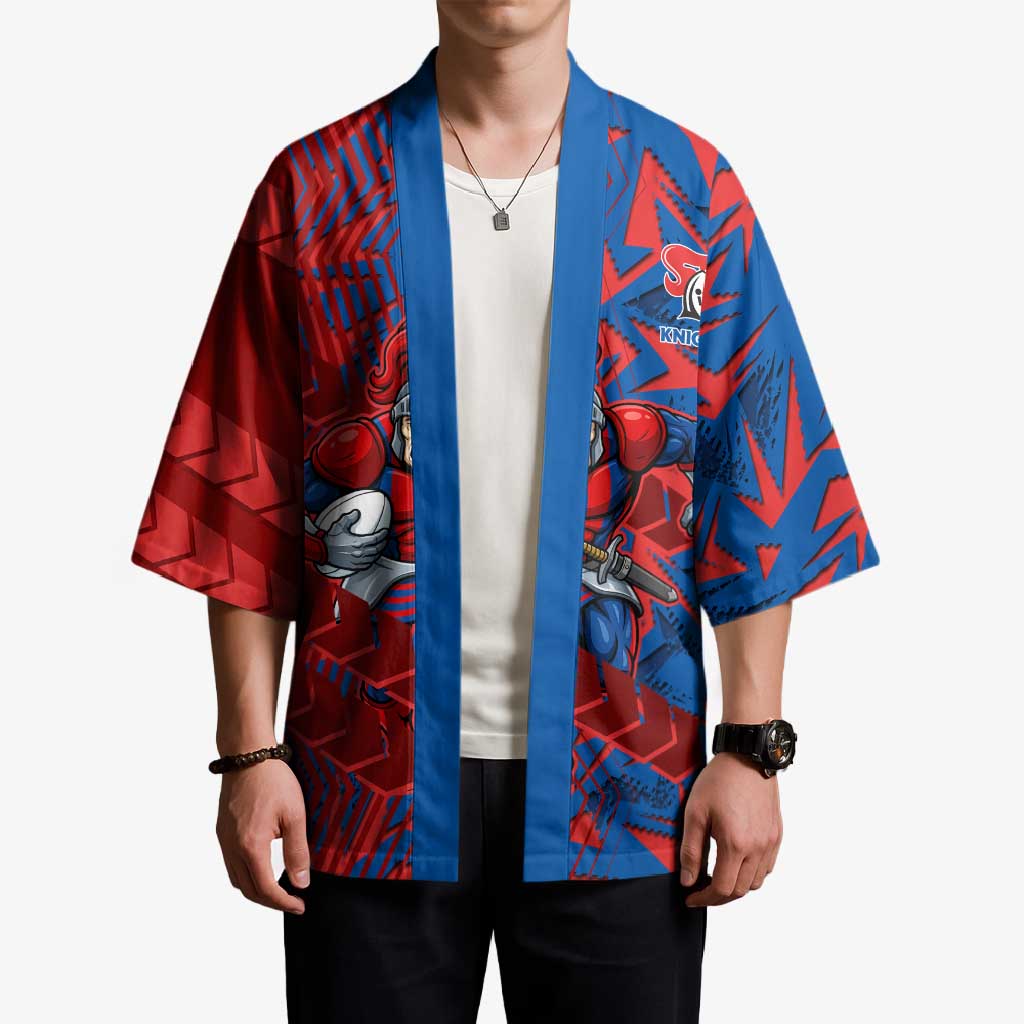 Newcastle Knights Rugby Kimono Fierce Mascot Geometric Tribal Art