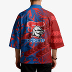 Newcastle Knights Rugby Kimono Fierce Mascot Geometric Tribal Art