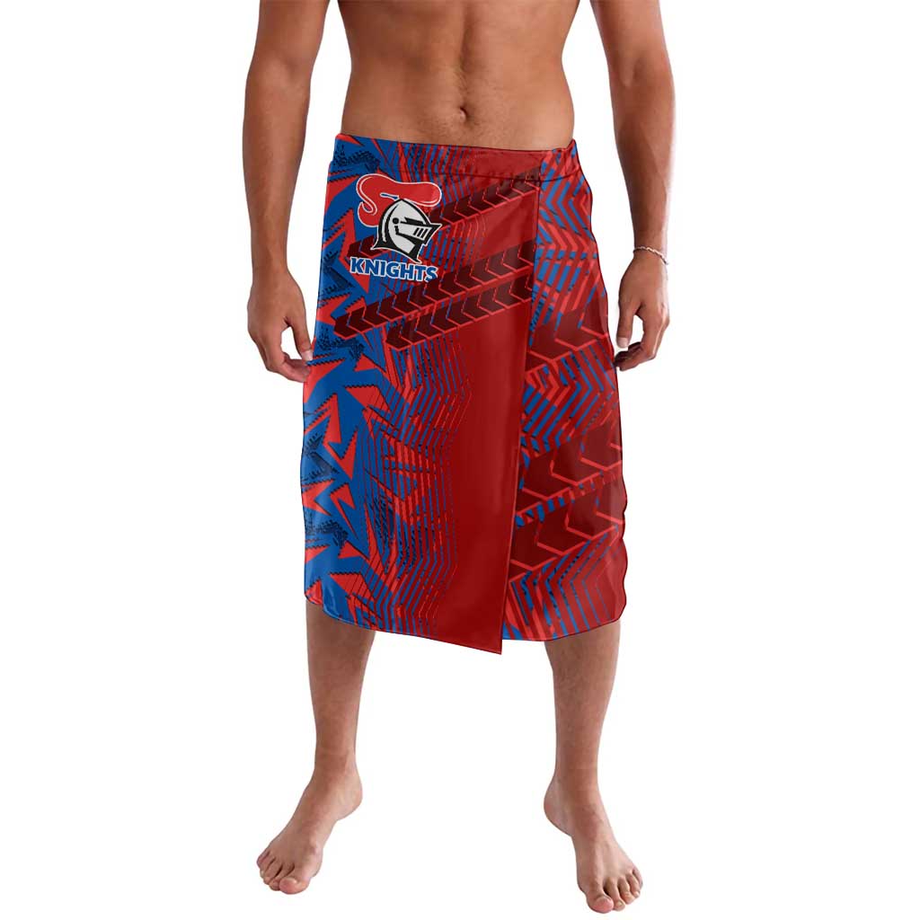 Newcastle Knights Rugby Lavalava Fierce Mascot Geometric Tribal Art