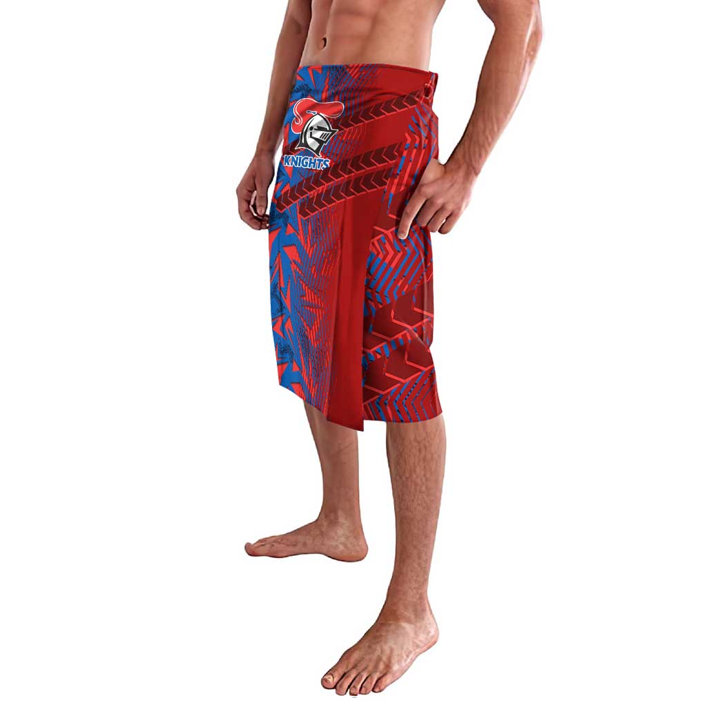 Newcastle Knights Rugby Lavalava Fierce Mascot Geometric Tribal Art
