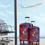 Newcastle Knights Rugby Luggage Cover Fierce Mascot Geometric Tribal Art