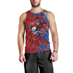 Newcastle Knights Rugby Men Tank Top Fierce Mascot Geometric Tribal Art