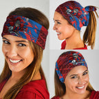 Newcastle Knights Rugby Neck Gaiter Fierce Mascot Geometric Tribal Art
