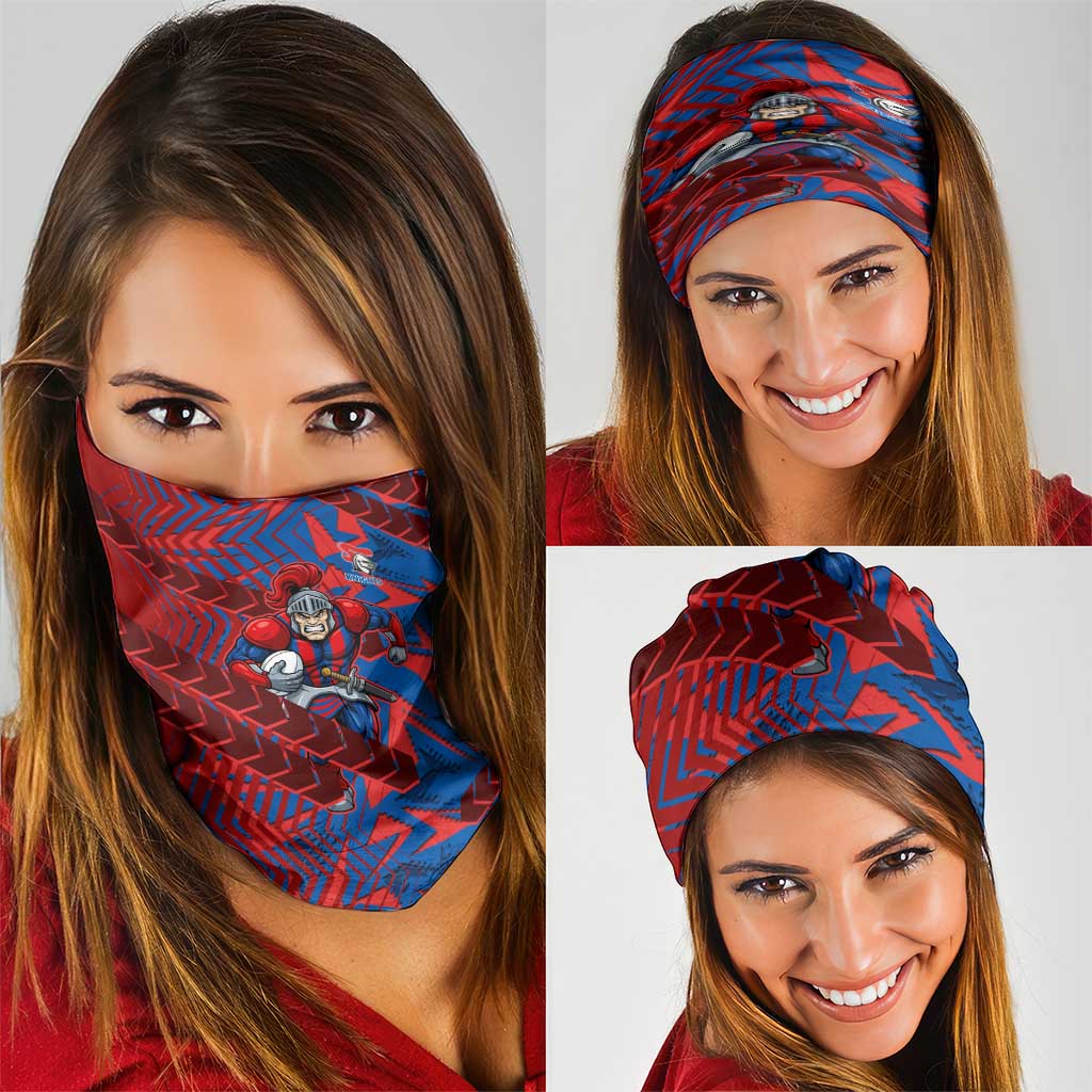 Newcastle Knights Rugby Neck Gaiter Fierce Mascot Geometric Tribal Art