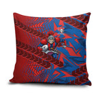 Newcastle Knights Rugby Pillow Cover Fierce Mascot Geometric Tribal Art