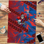 Newcastle Knights Rugby Puzzle Fierce Mascot Geometric Tribal Art