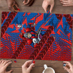 Newcastle Knights Rugby Puzzle Fierce Mascot Geometric Tribal Art