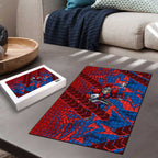 Newcastle Knights Rugby Puzzle Fierce Mascot Geometric Tribal Art