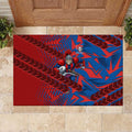 Newcastle Knights Rugby Rubber Doormat Fierce Mascot Geometric Tribal Art