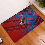 Newcastle Knights Rugby Rubber Doormat Fierce Mascot Geometric Tribal Art