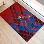 Newcastle Knights Rugby Rubber Doormat Fierce Mascot Geometric Tribal Art