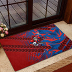 Newcastle Knights Rugby Rubber Doormat Fierce Mascot Geometric Tribal Art
