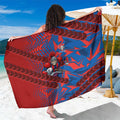 Newcastle Knights Rugby Sarong Fierce Mascot Geometric Tribal Art
