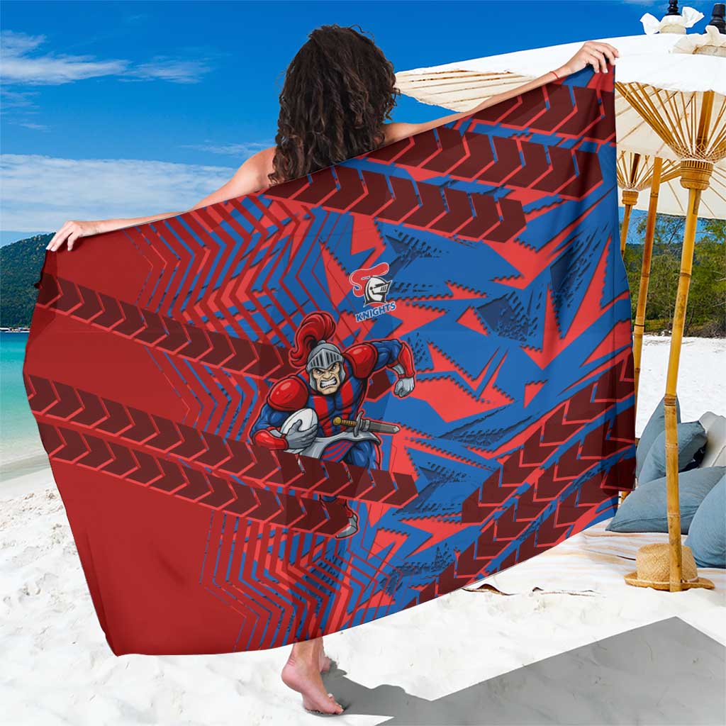 Newcastle Knights Rugby Sarong Fierce Mascot Geometric Tribal Art