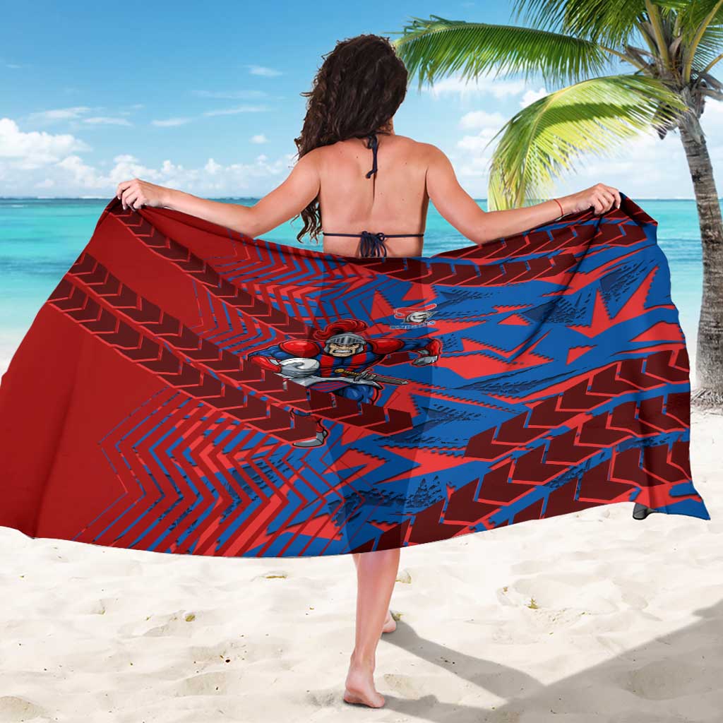 Newcastle Knights Rugby Sarong Fierce Mascot Geometric Tribal Art