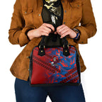 Newcastle Knights Rugby Shoulder Handbag Fierce Mascot Geometric Tribal Art