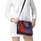 Newcastle Knights Rugby Shoulder Handbag Fierce Mascot Geometric Tribal Art