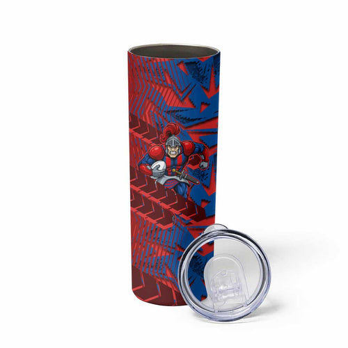 Newcastle Knights Rugby Skinny Tumbler Fierce Mascot Geometric Tribal Art