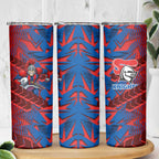 Newcastle Knights Rugby Skinny Tumbler Fierce Mascot Geometric Tribal Art