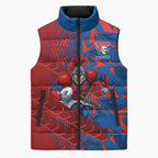 Newcastle Knights Rugby Sleeveless Puffer Jacket Fierce Mascot Geometric Tribal Art