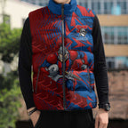 Newcastle Knights Rugby Sleeveless Puffer Jacket Fierce Mascot Geometric Tribal Art