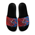 Newcastle Knights Rugby Slide Sandals Fierce Mascot Geometric Tribal Art