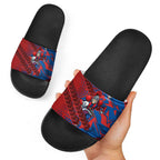 Newcastle Knights Rugby Slide Sandals Fierce Mascot Geometric Tribal Art
