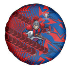 Newcastle Knights Rugby Spare Tire Cover Fierce Mascot Geometric Tribal Art