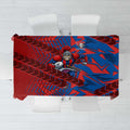 Newcastle Knights Rugby Tablecloth Fierce Mascot Geometric Tribal Art
