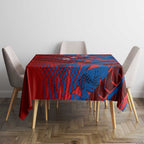 Newcastle Knights Rugby Tablecloth Fierce Mascot Geometric Tribal Art