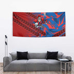 Newcastle Knights Rugby Tapestry Fierce Mascot Geometric Tribal Art