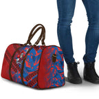 Newcastle Knights Rugby Travel Bag Fierce Mascot Geometric Tribal Art