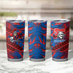 Newcastle Knights Rugby Tumbler Cup Fierce Mascot Geometric Tribal Art